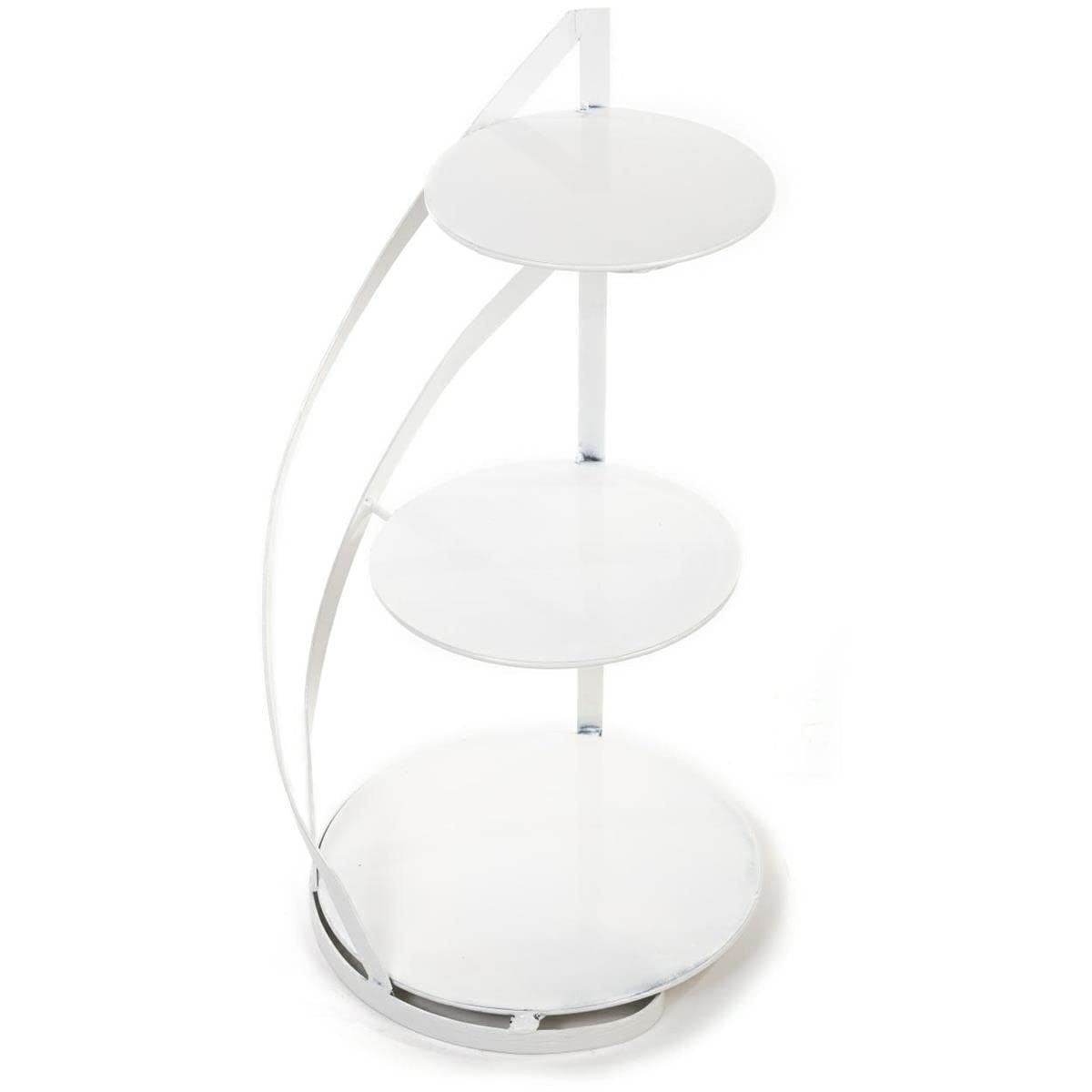 Alzata bianca a 3 ripiani, altezza 60 cm, per torte, cupcake e muffin, ideale per l'uso come elegante supporto per torte per matrimoni e torte