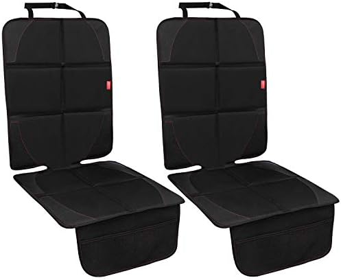 MORROLS Car Seat Protector, 2 Pack Carseat Protector with Thick Padding, Baby/Pets for Child Car Seat-Mesh Pockets-Waterproof-Universal Size(Black) — view 7