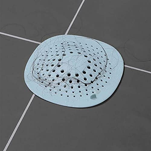 Hair Catcher, Square Drain Cover For Shower 5.7-Inch Tpr Drain Hair Catcher Flat Silicone Plug For Bathroom And Kitchen Filter Shower Drain Protection Flat Strainer Stopper With Suction Cups 2 Pack #TOP2