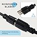 EP 10 Ft Outdoor Extension Cord - 12/3 SJTW Heavy Duty Black Extension Cable with 3 Prong Grounded Plug - Power Cord for Lawn, Garden, Appliances