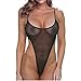 SHERRYLO See Through One Piece Swimsuit High Cut Micro Monokini Bikini Mini Mesh Transparent Bathing Suit