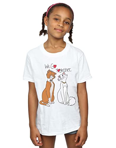 Image of Disney Girls The Aristocats We Go Together T-Shirt White 3-4 Years