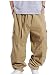 Produktbild Herren Hip Hop Hose Cargohosen Hipster Style Baggy Rap Straight Leg Loose Fit Festlich Männer Fashion (Color : Gelb, Size : L/Gewicht 92-100 Kg)