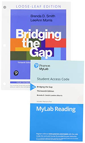 Bridging the Gap: College Reading, Looseleaf Ed... 0135808146 Book Cover