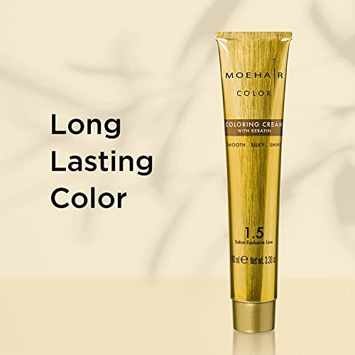 Moehair Hair Coloring Kit - 9N Series Coloring Cream With Keratin, Developer 20 Volume 6% (150Ml), Hair Coloring Brush, Gloves, And Collapsible Bowl | Hair Coloring Kit With Gloves | Permanent Hair Dye #TOP5