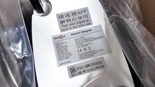 KINGSONG Elektrisches Einrad KS-14M, Erwachsener, Weiß, 800-W-Motor, Reichweite bis zu 15 km, begrenzt auf 20 km/h, aufblasbarer 14-Zoll-Reifen, Lautsprecher und Bluetooth