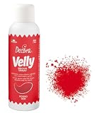 Colorante Alimentare Spray, Effetto Vellutato, per Decorare Semifreddi, Gelati Torte e Dolci, Colore Rosso, 100ml -DECORA-