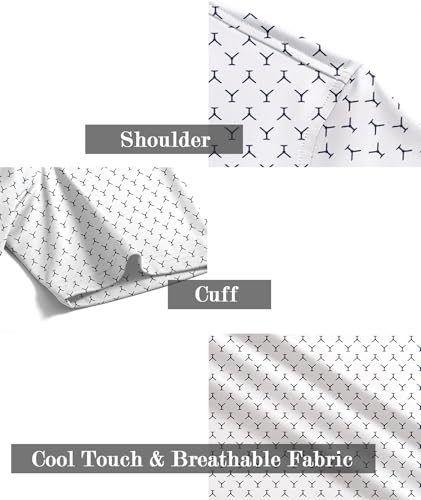Image of ZITY Men's Golf Shirts Short Sleeve Print Patterns Casual Collared Polo