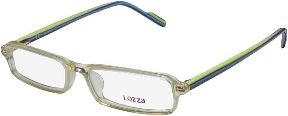 1777v Mens/Womens Rectangular Full-rim Flexible Hinges Color Combination Casual Unisex Eyeglasses/Glasses (50-15-140, Transparent Yellow/Multicolor)