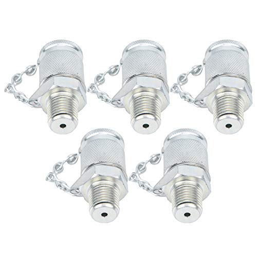 Image of 5Pcs Hydraulic Pressure Test Coupling Kit, Hydraulic Pressure Test Adapter, for PT /PPT Series Coupler(NPT1 /4)