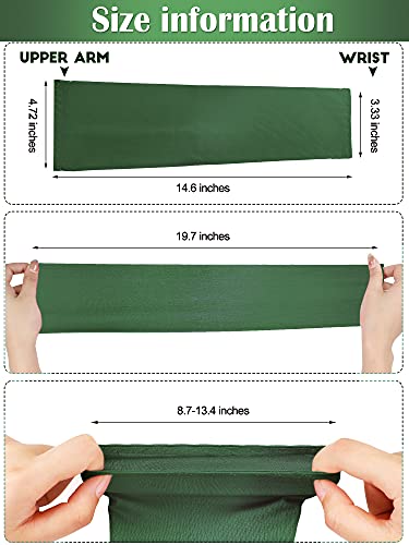 12 Pairs Unisex UV Protection Sleeves Long Arm Sleeves Cooling Sleeves Arm Cover Sleeves for Summer (12 Solid Colors)