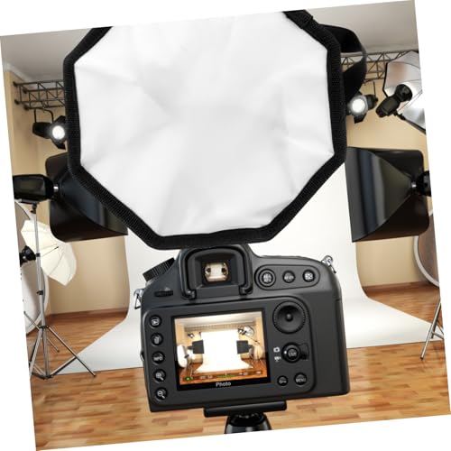 Softbox para cámara octagonal con difusor portátil y funda para flash 4
