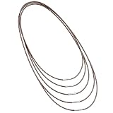 YAWYO Lederkette mit Verschluss Set, 5 Stück Lederband Kette Braun für Damen und Herren, 45cm 50cm 55cm 60cm 70cm, für DIY Schmuckherstellung (1,5mm)