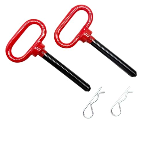 Hitch Pin 5/8 x 4 inch Trailer Tow Hitch Lock Pin Clevis Pin with Handle and Clip Fits Towing RV Truck Boat Car Tractor