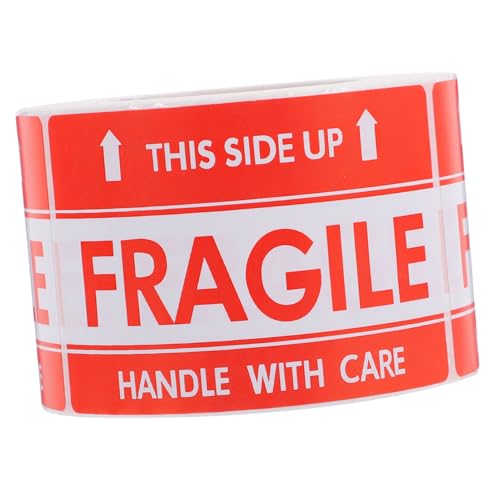 SOESFOUFU Self-Adhesive Fragile Shipping Stickers 100 Labels Per Roll Warning Decals