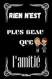 Rien n'est plus beau que l'amitié: carnet d'amitié | journal secret | à remplir avec les copines | portrait chinois | cadeau idéal pour les amis et amies | intérieur couleur
