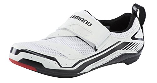 Shimano Unisex-Erwachsene Fahrradschuhe Triathlonschuh SH-TR32 GR. 37 SPD-SL Klettverschl. Radsportschuhe-Rennrad, Weiß (White)