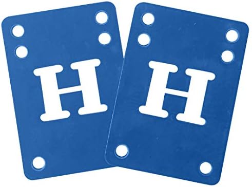 Blank Skateboards H-Block Blue Riser Pads - Set of Two (2) - 2mm