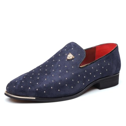 Mocasines de cuero casuales para hombre: calzado ligero de conducción sin cordones