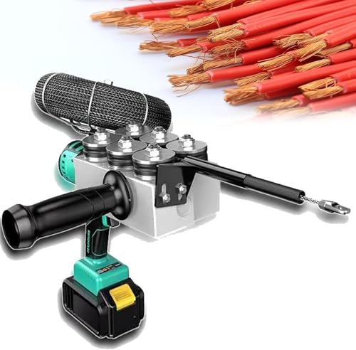 Image of Alloy Steel Wire Threader Cable Threading Machine Electric Plumber Puller Pulling Tool Kit With LED Lights For Electrician Wall Construction(1Battery)