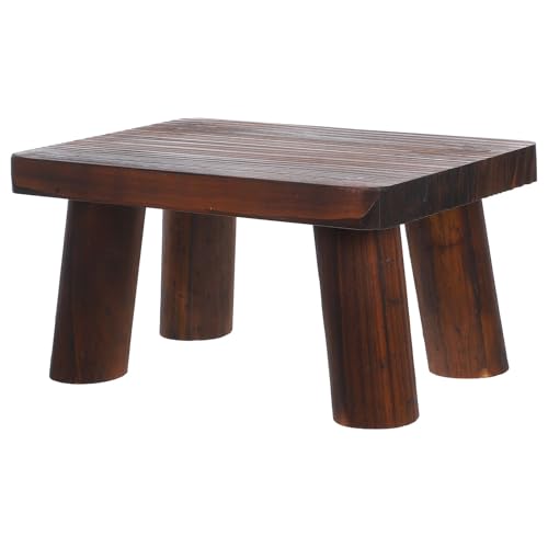 VALICLUD Tritthocker Rechteckiger Bettschritt und Esstischhocker Mobiler Senioren Hocker für Wohnzimmer und Büro Rustikal Minimalistisch Tragbar und Leicht zu Bewegen