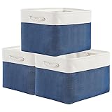 TheWarmHome Organization and Storage for Organizing - 3 Pack 16x12x12 inch Cube Storage Bin for...