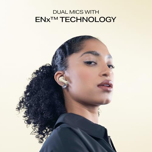 Image of Boat Airdopes 213, 50H Battery, ENx Tech, Beast Mode, ASAP Charge, Bluetooth Earbuds, TWS Ear Buds Wireless Earphones with mic (Sandstone)