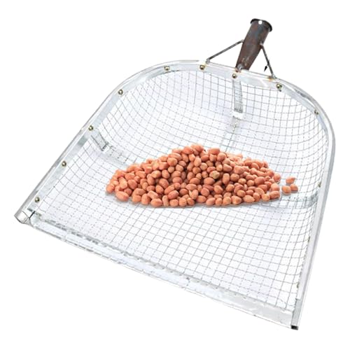 Pala per terreno che perde in acciaio | Pala per filtro agricolo setaccio per terreno, setaccio per spiaggia, pala per grano ispessito, strumento manuale per giardino fattoria