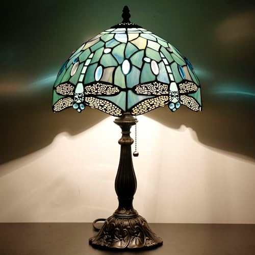 Tiffany Table Lamp Stained Glass Lamp 12X12X19 Inch Antique Readi...