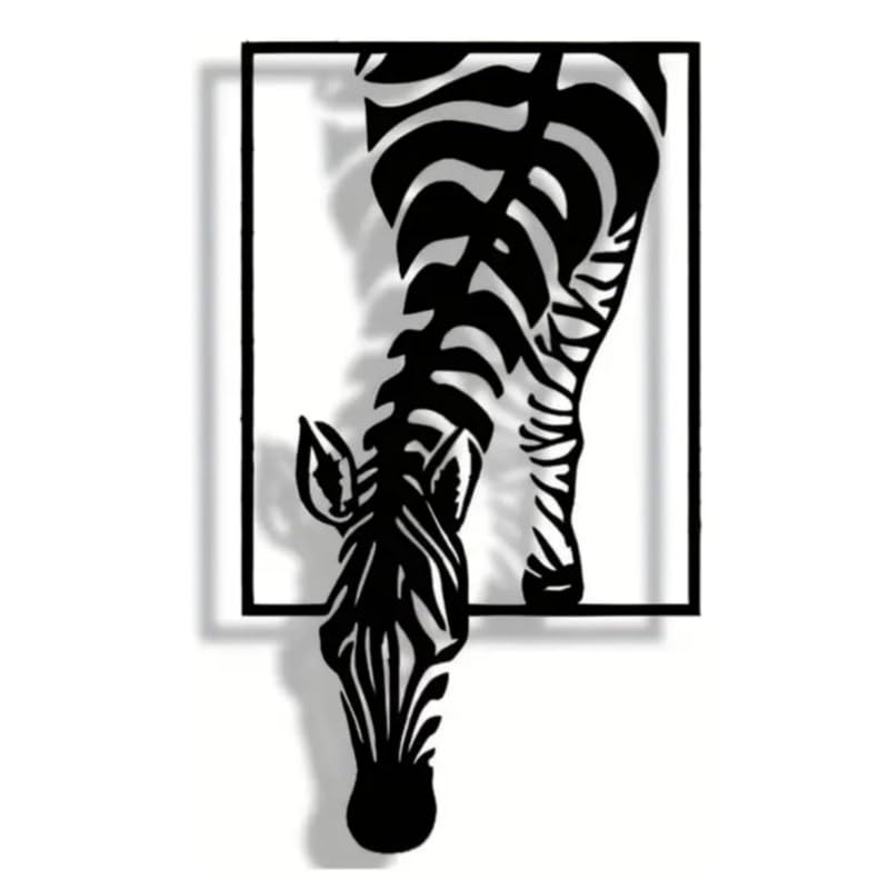 Zebras Metal Wall Art Zebras Rustic Wall Decor for home Bathroom Office Living Room Sculptures Geometric Animal Wall Sculpture -