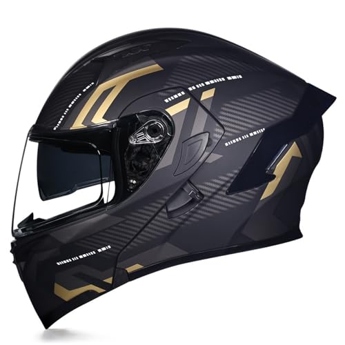 Modular Motorcycle Helmets, Flip Up Full Face Double Visor Motorbike...