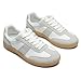 Rihero Women's Fashion Sneakers White Tennis Shoes Non Slip Comfortable Walking Shoes Round Toe Retro Sneakers Size 7