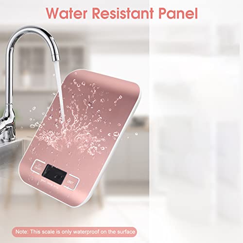Selegere Digital Shipping Scale,Stainless Steel Panel, Accurate 5Kg/1G Portable Postal Scale For Packages, Small Business,Kitchen, Food, Handmade, Liquids, And Boutique (Rose Gold) #TOP7
