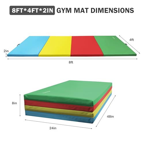 Fitvids 2 Inch Folding Exercise Gymnastics Mat， Colors by Fitvids - Image 2