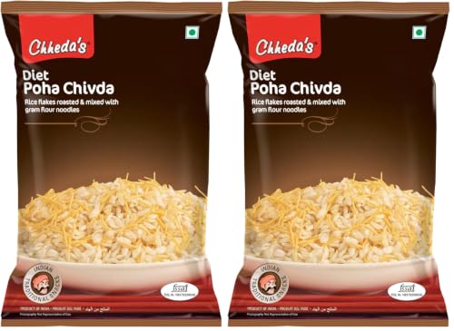 Image of Chheda's Diet Poha Chivda - Crispy Poha Chivda with Sev (300g Pack of 2)