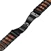 iiteeology Wooden Stainless Steel Link Band Compatible with Samsung Galaxy Watch 46mm, Gear S3 Classic/Galaxy Watch 3 45mm - Black