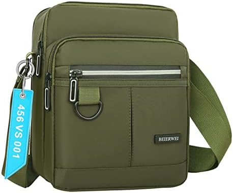 Small Men's Waterproof Messenger Bag - Ideal Crossbody Sling Purse Handbag for Work - Casual Green Shoulder Bag