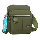 BIMMI Waterproof Messenger Bag for Men Casual Shoulder Crossbody Bag for Work and Travel - Small Handbag bags Man purse (Green)