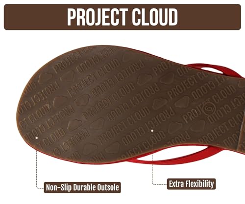 Image of Project Cloud Flip Flops for Women Footwear- Lightweight and Memory Foam Insole Sandals for Women 2026 - Durable Non-Slip Beach Essentials Flats for Women Sandals (Foundations)