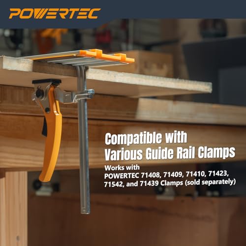 Image of POWERTEC 53 Inch Circular Saw Track Guide Rail System - Precision Rip-Cut and Cross-Cut Guide for Sheet Goods, Plywood, Panels, and DIY Woodworking (72094)