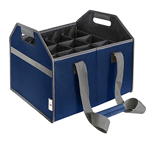 TheBarsentials 12 Bottle Wine Carrier Collapsible Reusable with Strap