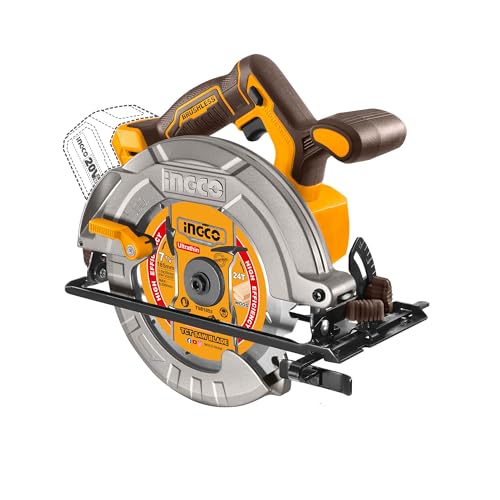 INGCO Cordless Circular Saw, Brushless Motor, 4800 RPM, 185 MM Bl...