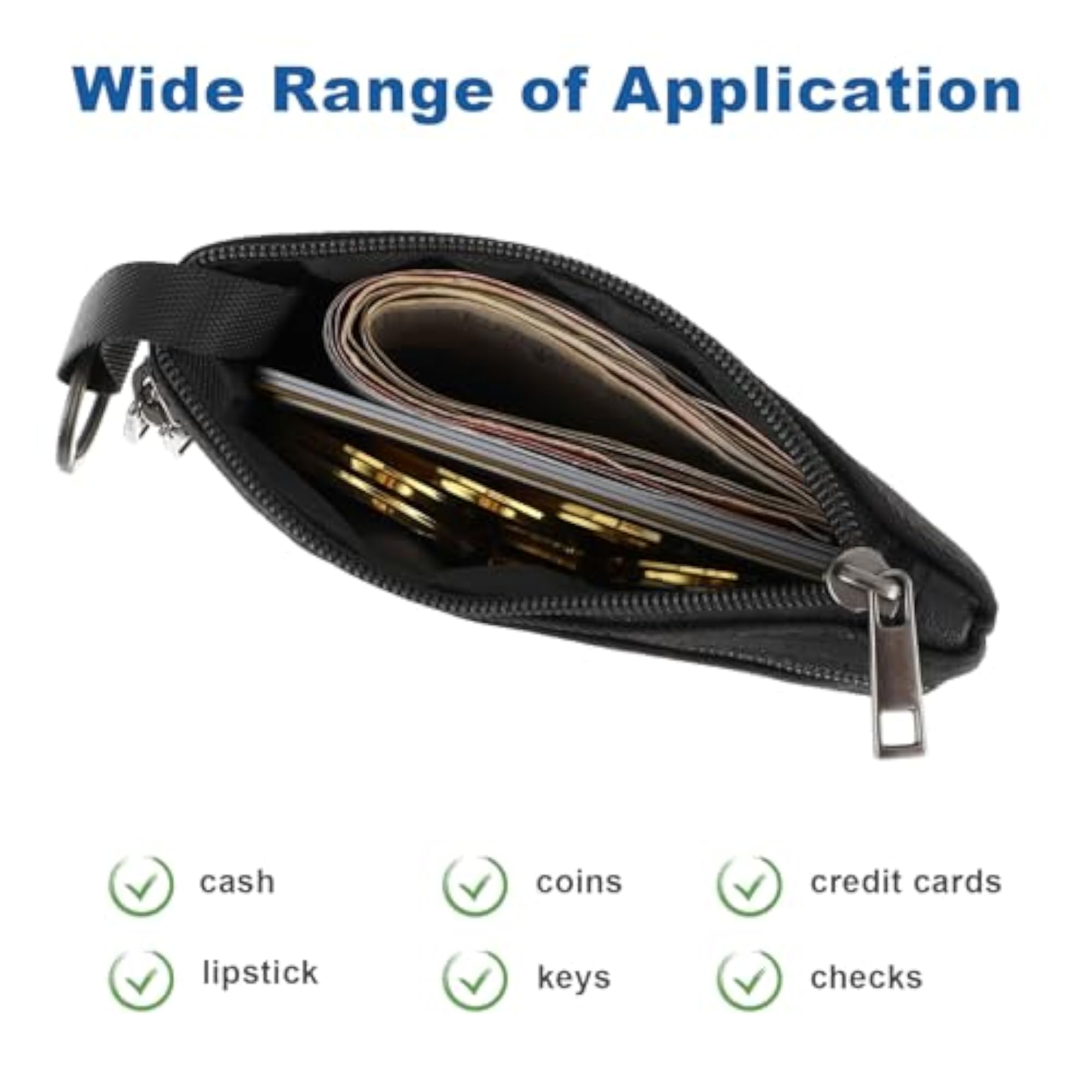 Mini Change Pouch with Zip Key Ring
