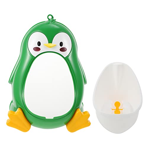 GARVALON シー男の子用トイレトレーニングポット 幼児用小便器 漫画柄デザイン 立ちション練習用 素材 優れた耐久性 お手入れ簡単 グリーン