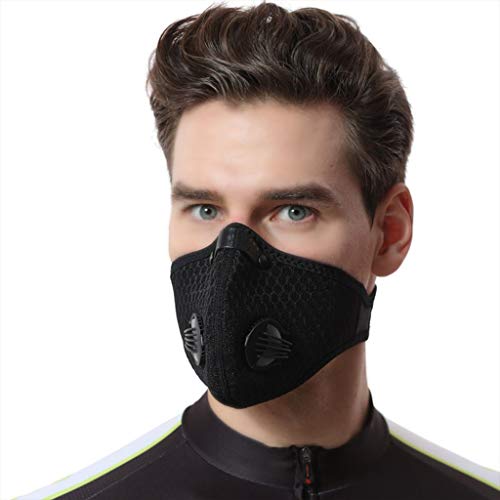 Preisvergleich Produktbild Aktivkohle-Maske, staubdichtes, winddichtes, atmungsaktives, wasserdichtes Gewebe, umweltfreundliche PM 2.5-Maske, geeignet zum Radfahren, Wandern und für die meisten Anderen Outdoor-Aktivitäten
