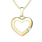 Die zeitlos schöne und klassische Kette besteht aus echtem, Gelbgold vergoldetem Sterling Silber und einem handgefassten Zirkoniastein. Die Kette wird in einem wunderschönen Etui geliefert. Das edle Etui, mit der Gravur 