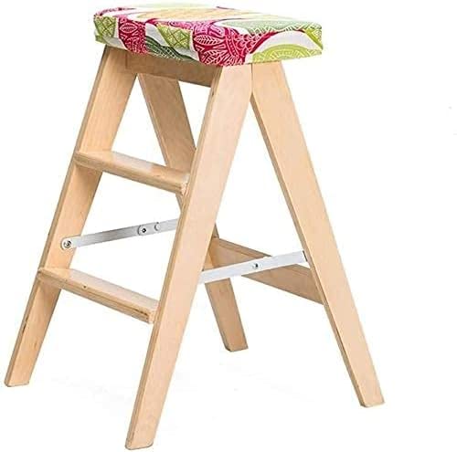 Chaise pliante escabeau 3 marches en bois de 65 cm pour la maison