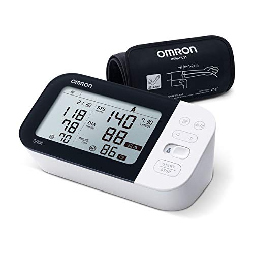 Omron M500 Intelli IT (neu 2020) Oberarm Blutdruckmessgerät, IntelliWrap Manschette (22-42cm) Speicher 2x100 + Gastmodus, Klinisch validiert