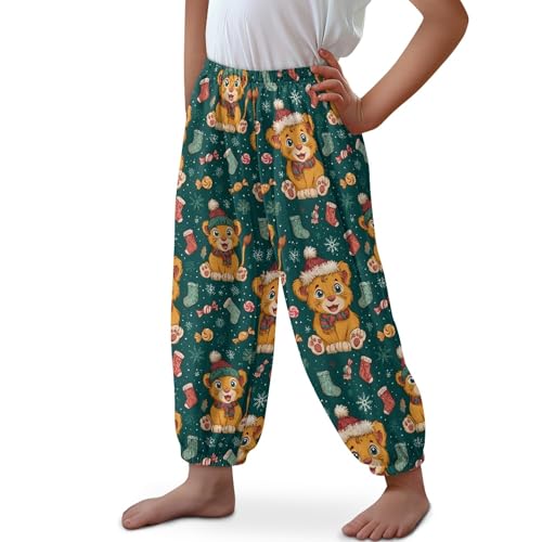 Image of Unisex Little Kids Yoga Trousers Bohemian Beach Pants Baggy Harem Activewear for Boys and Girls Age 3-10