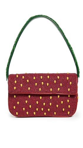 STAUD Women's Tommy Beaded Bag, Strawberry Dream, Red, One Size